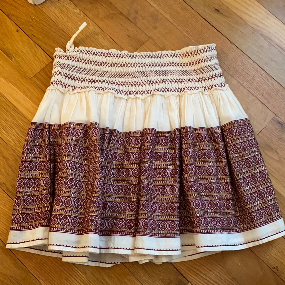 LoveShackFancy embellished mini skirt
